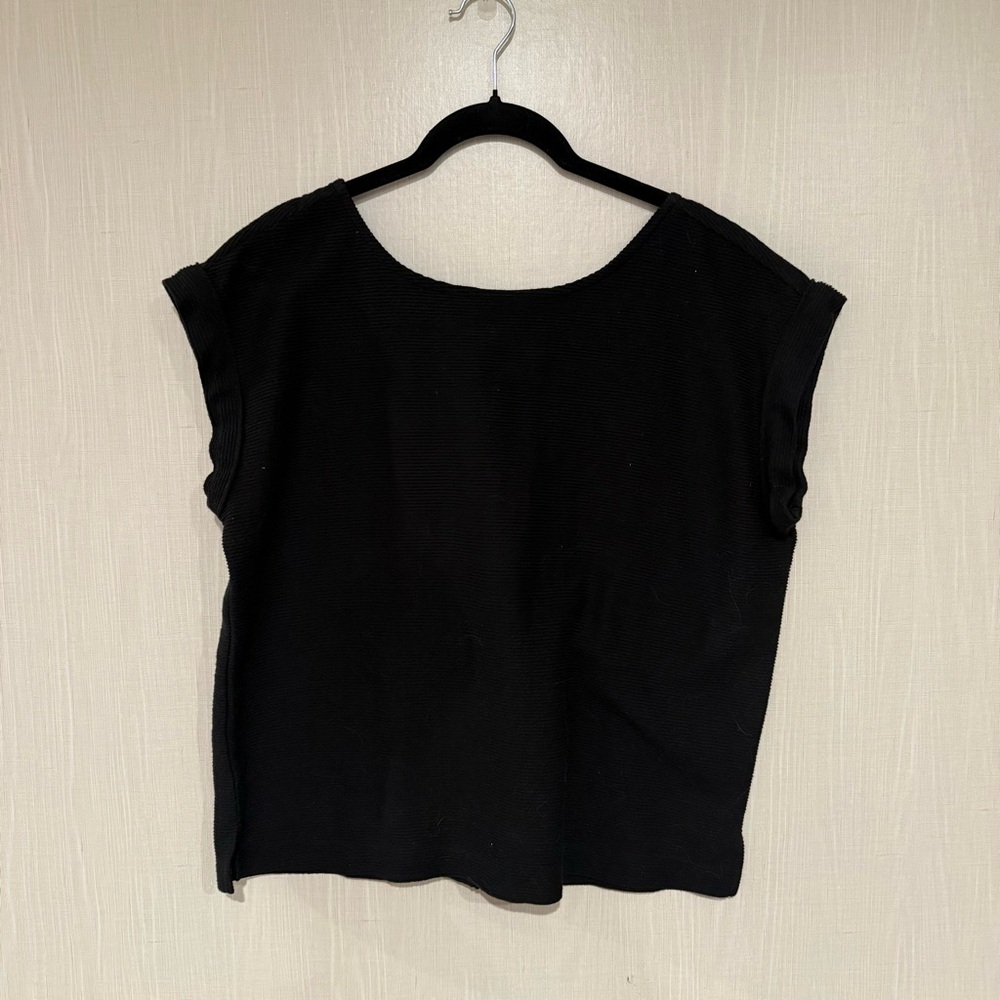 LOFT Black Short Sleeve Tee